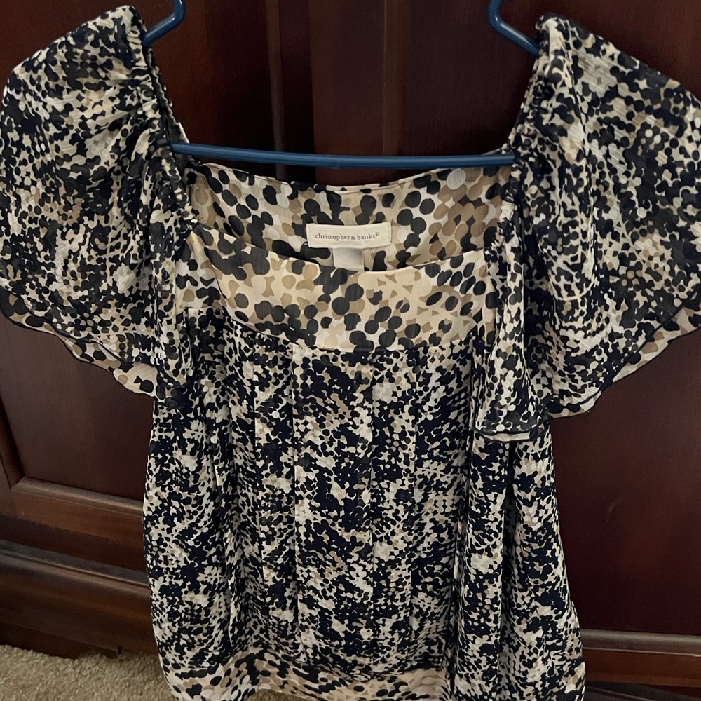 Christopher and Banks Short Sleeve Blouse